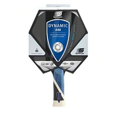 Dynamic A40 Table Tennis Bat Professional Training Bat ITTF Approved Shogun Rubber With 2.1 Mm Sponge Hollow Handle For Weight Reduction Ergo Grip Anatomic Handle 160g With Half Bister