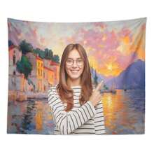 1 Customized Tapestry Of Mackinac Harbor At Sunset, Adding A Specially Prepared Scene To Your Room - A Practical And Creative Tapestry Gift. Vivid Wall Decoration, Unique Personalized Photography And Display Background, Elegant Home Decor, Perfect Party Decoration For Any Occasion. Suitable For Children's Day, Father's Day,