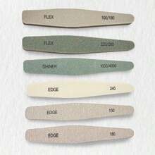 Set Profesional de 6 Limas para Uñas Naturales o Acrílicas, Producto Mejorado, Lavables, Reutilizables, Grit Edge 150/180/240, Flex 100/180, 220/280, Shiner 1000/4000, Lima para Manicure y Pedicure(default) - Multicolor - Ver 9