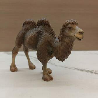 逼真骆驼模型摆件 - PVC动物模型装饰品，适用于农场场景、桌面摆件、模拟环境，是理想的节日礼物