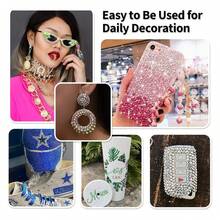 4500PCS Resin Flatback Rhinestone, 2mm 3mm 4mm 5mm 6mm Blue Turquoise Blue Flatback Rhinestones For Tumblers, Nails Art, Mugs, Bottles, Craft Dration, Loose Bling Gem Stone - 多色138 - 查看 5