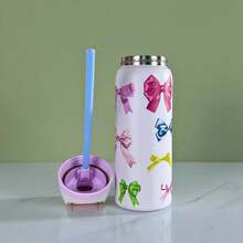 OWALAFreeSip New 32oz/945ML Vacuum Flask With Straw,Can Be Used For Outdoor Sports, Heat Preservation Time Cold And Hot Water Can Be Insulated, Frozen Drinks, Beautiful Appearance, Exquisite Workmanship, Suitable For Camping, Work, Indoor Us - Girlhood-32oz - 查看 1