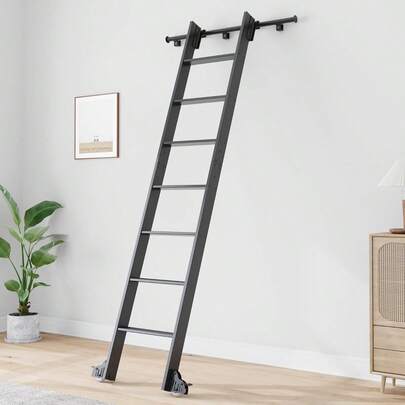 8ft Rolling Library Aluminium Step Ladder 96\