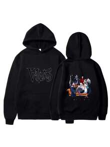 Men Fashion Hoodies Men Women Hooded Sweatshirts Fashion Hip Hop Casual Pullovers Autumn Boys Girls Oversize Streetwear Hoodie (6) - 黑色 - 查看 1