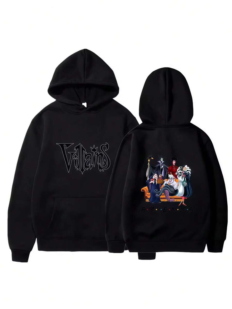 Men Fashion Hoodies Men Women Hooded Sweatshirts Fashion Hip Hop Casual Pullovers Autumn Boys Girls Oversize Streetwear Hoodie (6) - 黑色 - 查看 1