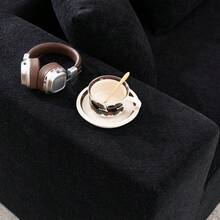 Fully Compressed Boneless Sofa, Living Room/Bedroom Segmented Cloud Sofa, Modern Modular Sofa, No Assembly Required, Comfortable, Skin-Friendly Chenille Fabric - Black + Chenille + 5 Seat + Foam - View 10