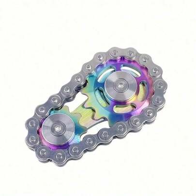 1 Piece Of Alloy Fingertip Rotating Gyroscope With Colorful Smooth Bearings And Adjustable Tool - Stainless Steel Gear, Portable Compact Relaxation Toy Suitable For Meditation And Cycling Enthusiasts - Mechanical Aesthetic Novelty Gift, Gyroscope Rotating Toy, Focus , Fashionable Small Tool, Durable Structure, Focus Tool, Meditation ADHD