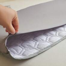 1 pieza Funda para cabecero de cama de unicolor, alta elasticidad y protección contra el polvo, acolchado grueso, apto para cama individual y doble - Gris Oscuro - Ver 7