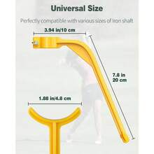 Training Wrist Hinge Swing Training Aid Swing Correcting Trainer Golfers Beginners Arm Elbow Posture Teaching Accessory Club Practice - 黃色 - 查看 8