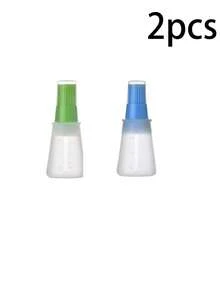 1pc/2pcsSilicone Oil Brush With Integrated Bottle - High-Temperature Resistant For BBQ, Air Fryer & Baking - Kitchen Essential