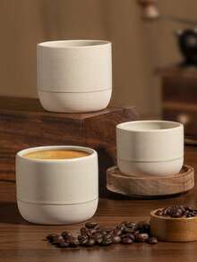 1pc Vintage Ceramic Coffee Cup, Japanese Rough Pottery Espresso Cup, Mug, Teacup – For Afternoon Tea, Living Room, Home Party, Bedroom, Holiday Gift - Multicolor - View 5