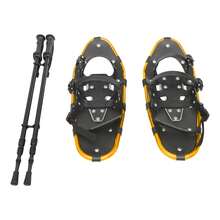 TFCFL 21 Inch Snowshoes, Snowshoes& Adjuatable Trekking Polesfor 35-40EUR Shoe Size, Snowshoes For Men Women Youth