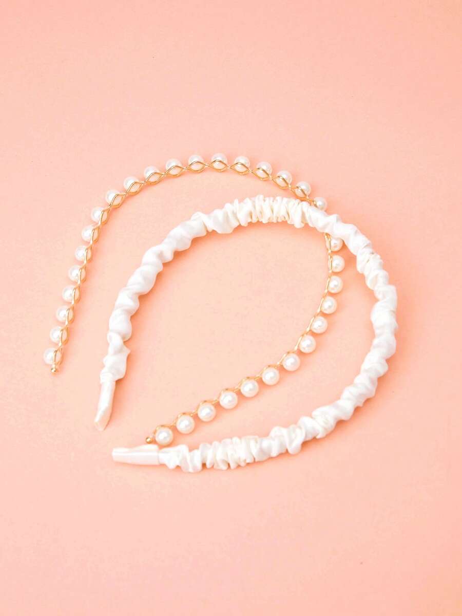 Hatastic 3pcs Women Hair Accessories Headbands, Summer Stylish Hair Hoops, Headwraps For Ladies,Hairband,Hairband,Hair Hoop Gifts - White - View 1