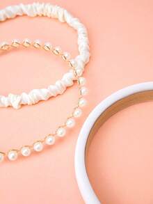 Hatastic 3pcs Women Hair Accessories Headbands, Summer Stylish Hair Hoops, Headwraps For Ladies,Hairband,Hairband,Hair Hoop Gifts - White - View 5