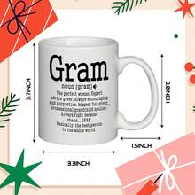 Taza de café NATSUNO Gram Definition - Regalo divertido para Nana, taza de abuela - Regalos del Día de la Madre de los nietos - 11oz - Multicolor - Ver 10