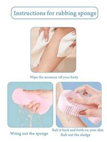 1pc Bathroom Scrubbing Sponge, Dead Skin Scrubbing Towel, Painless Scrubbing Sponge, Painless Cleaning Sponge, Bathing Ball, Summer Accessory, Soft Bathing Sponge Suitable Adults Without Skin Irritation (Color Random) - 黃色粉紅色灰色 - 查看 5