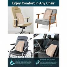 EASE Ergonomic Lumbar Support Cushion, Memory Foam Back Support For Car Seat Office Chair Gaming Chair, Backrest Wi...