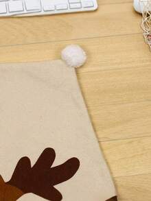 1pc Deer Horn Chair Cover, Christmas Home Decor, Dining Chair Cover, Christmas Hat Gift, Party Supplies - Multicolor - View 11