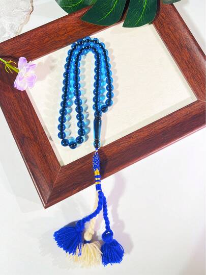 1pc New Resin Tassel Rosary Beads, Suitable For Daily Prayer And Wearing For Arabic Muslim