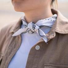 WHTE MOSS Bandana/Paliacate de diseador algodn suave, 22 inch 55 unisex u2013 pauelo para cuello, cabeza y rostro - Sierra Blanco - Ver 6