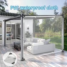1pc Heavy Duty Transparent PVC Tarpaulin, Waterproof, Windproof, Suitable For Patio, Greenhouse, Garden, Outdoor Use - White - View 2