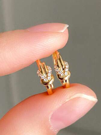 一对经典款925纯银立方氧化锆耳环，结婚纪念日耳饰，女士礼物，精美珠宝