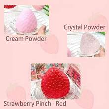 1 Pcs Handmade  Strawberry Squishy Toys - Super Soft Squishies Fidget Toys Squeeze For Kids And Adults, Includes Pink, Pink Glitters And Red Strawberries(3 Color Toys Assorted) - Màu Hồng baby - Xem 10