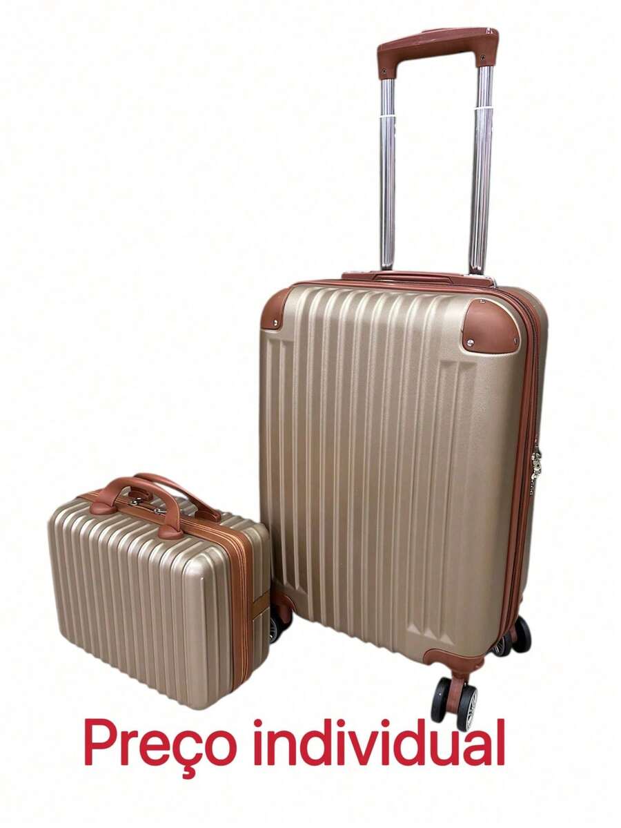 Carry-On Suitcase With Anti-Theft Zipper! - 金色 - 查看 1