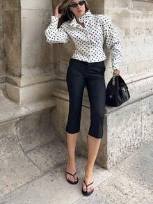 Buzzelle 女士轻薄休闲长袖收腰波点印花外套，适合春夏冬季休闲、户外及度假穿着。 - 白色 - 查看 7