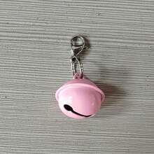 装饰宠物铃铛吊坠 - 耐用铁质圣诞铃铛，带安全扣，音量可调节，适合小型犬猫项圈（黑色），圣诞装饰品，最佳圣诞礼物