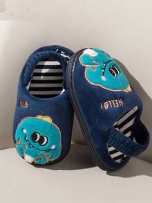 Children's Slippers, Winter, Boys 1-3 Years Old, Warm, Girls Toddlers, Anti-Slip, Kindergarten, Autumn/Winter, Lightweight - Navy Blue - View 2