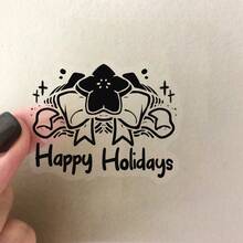 50张彩色墨水染色圣诞贴纸 卡通透明PET贴纸 笔记本电脑行李箱吉他日记本防水贴纸 - 彩色 - 查看 8