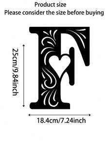 1pc Personalized Scroll Heart DIY Letter Combination Sign, Made Of High-Quality Metal - Durable And Suitable For Home, Office, Bedroom, Living Room, Garden, Corporate Image Wall Decoration, Modern Personalized Entryway Decoration, And A Great Choice For Housewarming, Birthday, And Holiday Gifts. - Multicolor - View 56