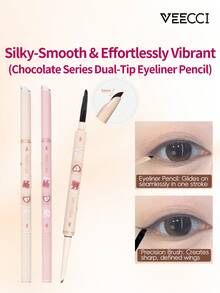 VEECCI 双头凝胶眼线笔巧克力系列，防晕染、防水、防汗，持久不脱妆，丝滑流畅，新手友好 - G01 Classic Brown - 查看 2