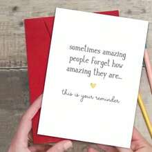 "You're Amazing" Adult Reminder Card - Motivational Message For Self - Appreciation (Includes Envelope) - Multicolor - View 6