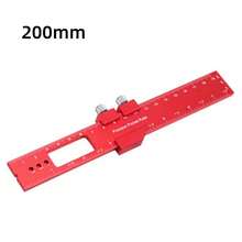 木工多功能尺，测量工具，精密铝合金T型尺，定位标记尺，16/20/30厘米量规和测量工具 DIY工具 - 紅色 - 查看 14