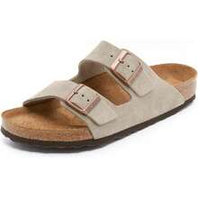 Birkenstock Unisex Arizona Sandals Soft Footbed - Taupe - 查看 1