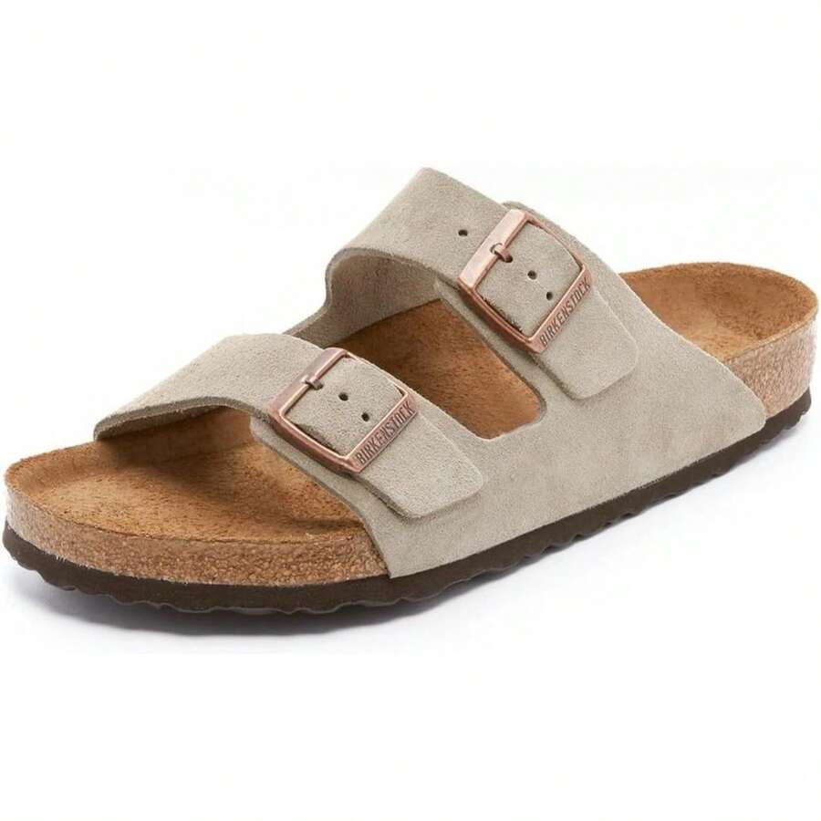 Birkenstock Unisex Arizona Sandals Soft Footbed - Taupe - 查看 1
