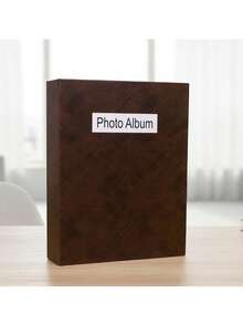 1本仿皮6英寸200页相册，卡片收藏册