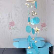 1个DIY波西米亚风格风铃，饰以贝壳和海星，适用于卧室、窗户、花园装饰，无需用电 - 彩色 - 查看 9