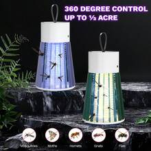 2pcs Insect Killer, Mosquito Killer, Flytrap Mosquito Killer Lamp Silent Electronic Insect Killer - Home, Indoor Killing Mosquitoes, Flies, Mosquito Killer And Flytrap For Gardens And Terraces, ABS Plastic Case - 白色 - 查看 8
