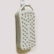 2 unidades exfoliantes de silicona para el cuerpo, cepillo de silicona 2 en 1, esponja de silicona suave para piel sensible, masajeador de cuero cabelludo de silicona para ducha, fcil de limpiar, - Gris Y Rosa - Ver 7