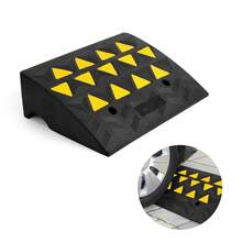 Rubber Threshold Ramp, Heavy Duty Threshold Ramps, Rubber Driveway Ramps With Cable Cover, Car Driveway Curb Ramp For Wheelchairs Cars Vehicles Loading Dock Garage Sidewalk