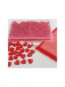 5/10/20/30pcs Valentine's Day Red Heart Shaped Gemstone Decor, Heart Shaped Ornaments For Wedding Decoration, Photography Props, Vase Filler, Tabletop Decor, Wedding Party, Arts & Crafts, Valentine's Day Decoration Gifts - Multicolor - View 4