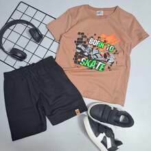 Boys' Spring And Summer Outfit Set - Stylish Boys' Clothing - Blocoirinho - Rỉ Nâu - Xem 5