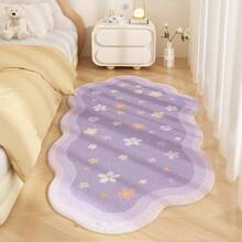 Ultra-Soft, Non-Slip Washable Rug - Perfect For Bedroom, Living Room, And Hallway Runner - Modern Low Pile Design, Easy Clean Polyester Carpet. Warm And Skin-Friendly Area Rug For Winter