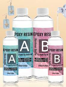 240ml/500ml Transparent Epoxy Resin Glue, For Crafts, Jewelry Making Kits, Jewelry, Tabletop, Molds - Epoxy Resin - View 8