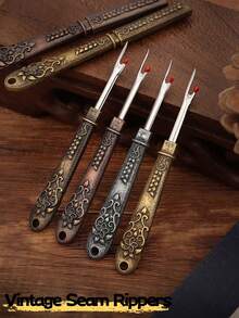 4/1 قطعة - مزيل الخياطة الأنيق، أداة إزالة الغرز، مزيل الخيط، مزيل الخياطة المعدني للخياطة اليدوية والتريكو والأعمال اليدوية - قاطعات الخيط السهلة - متعدد الألوان - مشاهدة 1