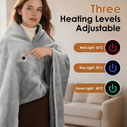 USB Powered Portable Electric Heating Blanket - 3 Adjustable Temperature Settings, Energy-Efficient ABS Material, Machine Washable & Foldable, Suitable For Home, Office, Dorm - Compact & Lightweight Design, Overheat Protection, Christmas Gift, Hand Warmer, Men's Gift, Christmas Stocking Stuffer, Rechargeable Hand Warmer