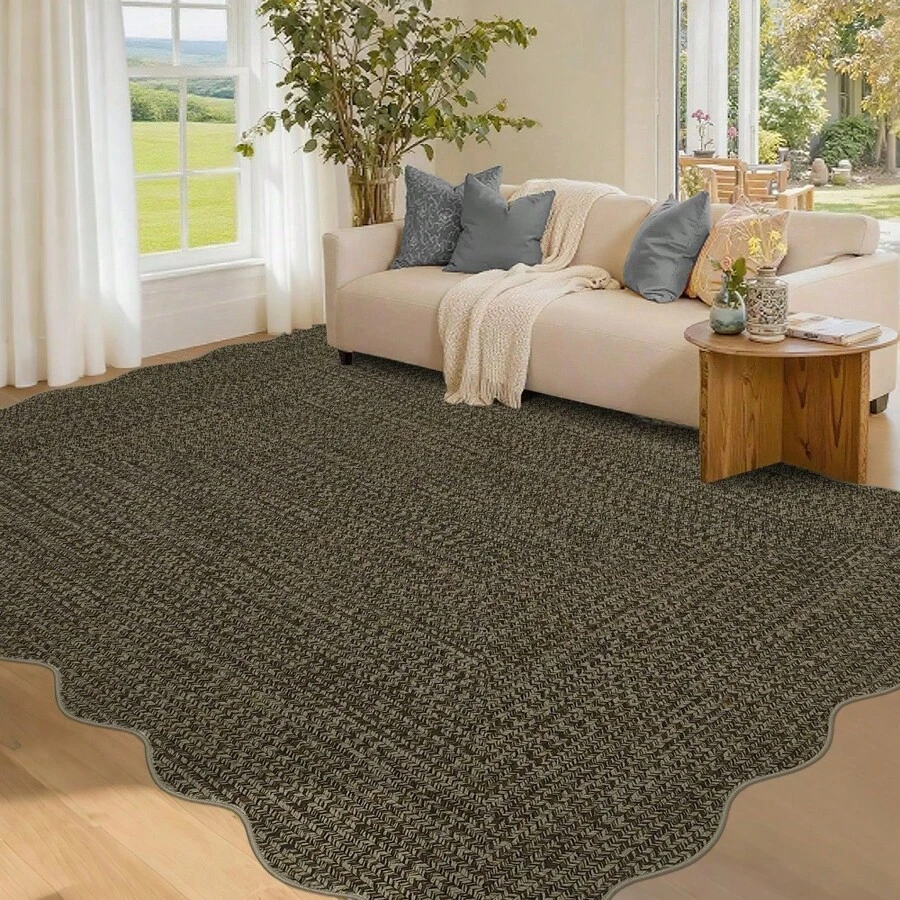 Simple Kitchen Modern Home Decor Area Rug Soft Non Slip Stain Resistant Carpet Thin Non Shedding Printed Floorcover Low Pile Bordered Entrance Runner Rug Washable Easy To Clean Mat Throw Rug For Laundry Living Room Hallway Bathroom Bedroom Dinning Room - 棕色 - 查看 1